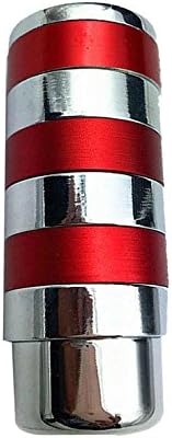 Gear Shift Knobs Universal Manual or Automatic Aluminum Alloy Stripe Knobs Shifter (red)