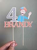 Blippi cake topper with name and age