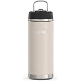 THERMOS ICON SERIES, Stainless Steel Water Bottle with Straw Lid, 32 Ounce, Sandstone