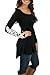 FINEJO Casual Women Long Sleeve Lace Irregular Hem Blouse Tops
