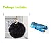 Cy3Lf Gold Plated Keychain Cute Genuine Rabbit Fur Ball Pom Pom Keychain for Car Key Ring Handbag Tote Bag Pendant Charm Black