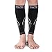 Day Tip Calf Compression Sleeve - Calf Brace - Leg Compression Socks for Helps Shin Splint with Men, Women and Runners - Calf Guard for Running, Cycling, Maternity, Travel, Nurses (Black, Medium)