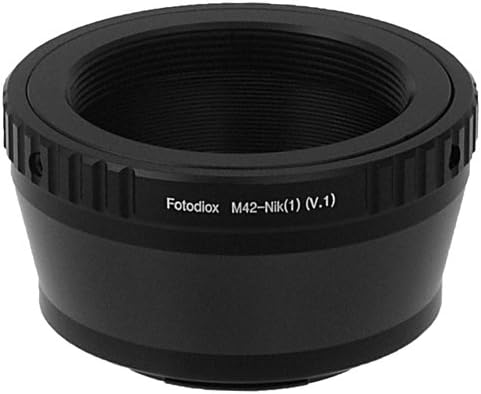 Fotodiox Lens Mount Adapter (Type 1), M42 (42mm x1 Thread Screw) Lens to Nikon 1-Series Camera, fits Nikon V1, J1 Mirrorless Cameras, Type 1 fits Pentax Takumar and Zeiss Lenses.