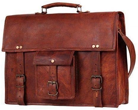 17 inch leather messenger bag