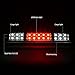 Auto Dynasty Dual Row LED 3rd Third Tail Brake Light Cargo Lamp Compatible with Ford F150 2004-2008 Lincoln Mark LT 2006-2008, Black Housing Clear Lens