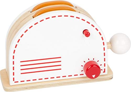 Small Foot 11684 Kitchen Appliances Set, 3-piece wooden play kitchen, for ages 3+ years, White Red - Image 3