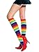 Be Wicked Women's Rainbow Knee Highs with Rainbow Toes, Multi/Rainbow, One Size