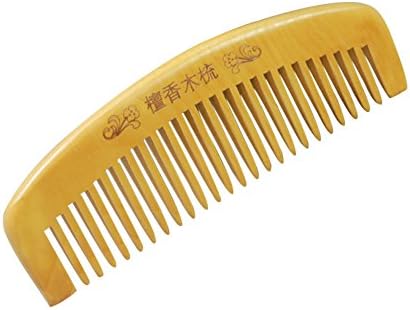 Monsme Peach Wooden Hair Comb - Sandalwood Scent Natural Hair Detangler Comb - Natural Massage Thick Style Comb (#2)