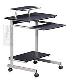 Mobile &amp; Compact Complete Computer Workstation Desk. Color: Graphite (Kitchen)