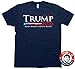Trump for President, Make America Great Again Men's T-Shirt & Sticker Large (Blue)