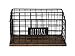 Rae Dunn Desktop Letter Holder – 2 Compartment Mail and Stationary Table Top Organizer – Chic and Stylish Galvanized Steel and Solid Wood - “Letters” Print - for Home and Office
