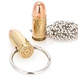 Lucky Shot Genuine Once-Fired 45 Caliber Bullet Keychain and Necklace Combo Pack