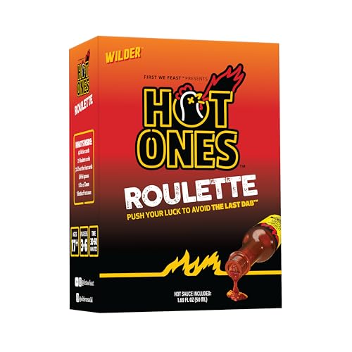 Wilder Hot Ones Roulette - Hot Sauce inklusive - EIN Push Your Luck Partyspiel