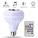 LED RGB Color E27 Wireless Control Smart Music Stereo Audio Speaker Warm Light & Color Changing Lamps Bulb Light Speaker Light Bulb for iPhone 11 6 7 8 X XS Max iPad Christmas Android Mobile