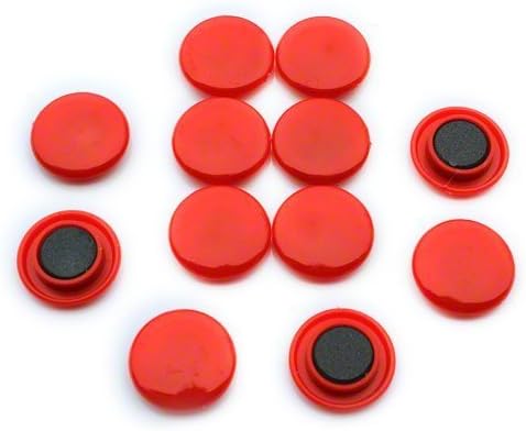 Medium Planning & Notice Board Magnets - Red (1 Pack of 12)