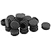 TOOGOO(R) furniture foot base cap Plastic Round Tubing Tube Insert Plug Cap Bung 28mm Dia 20pcs Black