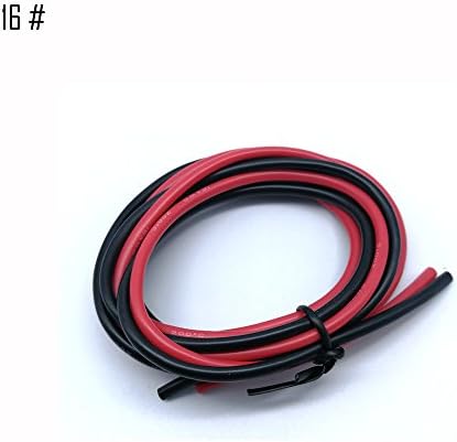 16#,18#,20# Gauge Silicone Wire [6 feet(3 ft Black, 3 ft Red) each type] High Temperature Resistant Soft and Flexible with 252 Strands of copper wire for RC battery,ESC,RC Models,DIY toys,and so on