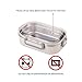 Lille Home 22oz Stainless Steel Leakproof Lunch Box, Insulated Bento Box/Food Container with Insulated Lunch Bag, Durable Handles and Lid, Adults, Men, Women (Gray)