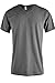 TL Men Casual Basic Short Sleeve Tri-Blend / 100% Cotton V-Neck T Shirt RVNECK Charcoal XL
