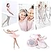 GetMine Girls Pink Ballet Dance Shoes Split Sole with Satin Ballet Slippers Flats Gymnastics Shoes BA01, 10 Toddler