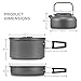 Terra Hiker Camping Cookware, Nonstick, Lightweight Pots, Pans with Mesh Set Bag for Backpacking, Hiking, Picnic (Renewed)thumb 4