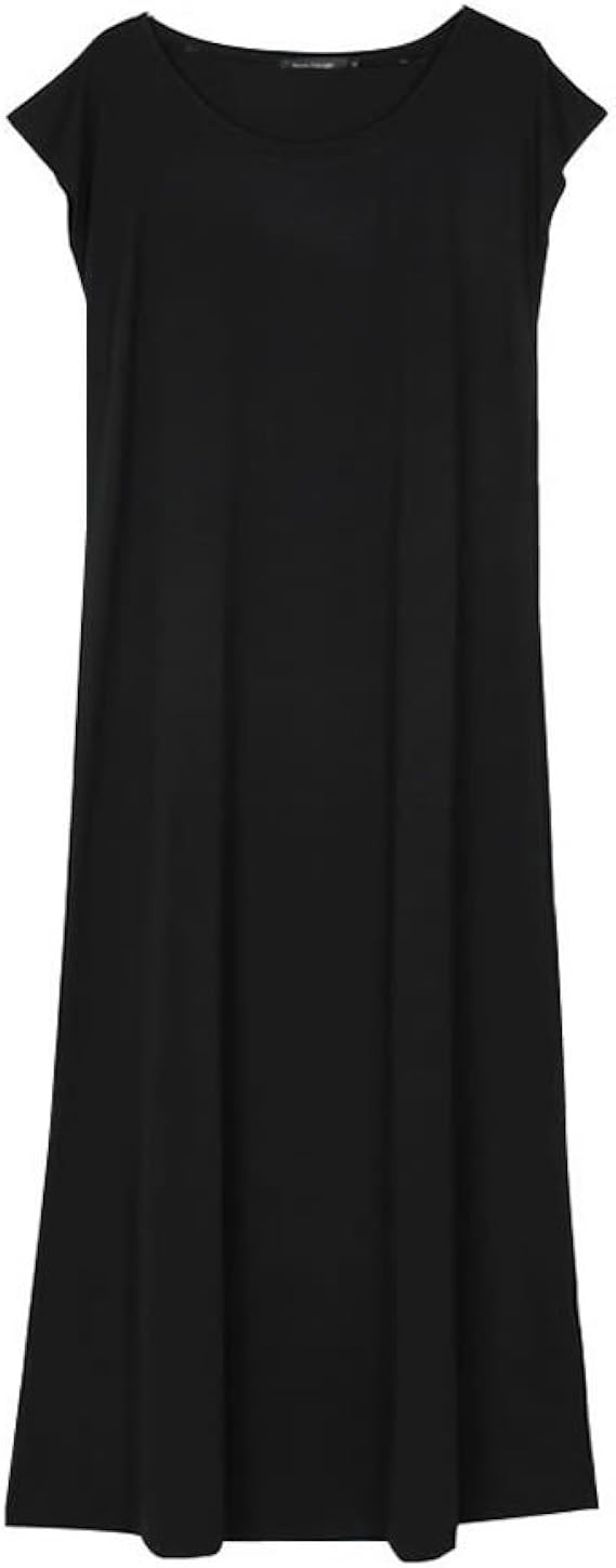 Amazon Co Jp アクアガレージ Aquagarage ワンピース ボーダー 無地 シンプル マキシ丈 ロング丈 リゾート Aライン マキシ ワンピ マキシ丈ワンピース Mサイズ Lサイズ 半袖 フレンチスリーブ カットソー生地 服 ファッション小物