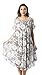 Riviera Sun 21833-GRY-2X Cold Shoulder Umbrella Dress Grey/White