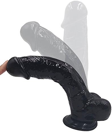9.05 inch Handsfree Lifelike Female Massage Wand Toys Full Body Massager Health and Safe Material Pack in Box (Black)