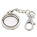 Eosmer 30MM Round Silver Plain Living Memory Floating Locket Keychain Fitting with DIY Floating Charms