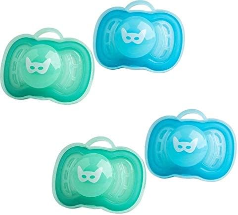 Herobility Hero Pacifier 6 Months+ Pack of 4-Blue and Turquoise