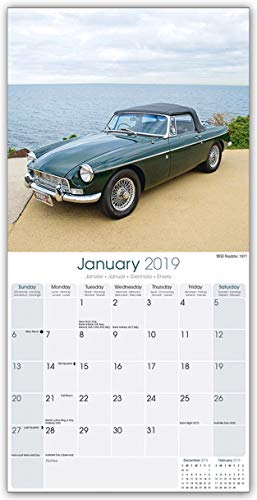 MG Calendar- Calendars 2018 - 2019 Wall Calendars - Car Calendar - Automobile Calendar - MG 16 Month Wall Calendar by Avonside