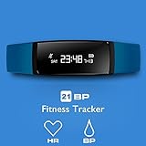 Fitness Tracker,AUPALLA 21BP Smart band Activity Tracker Work With Heart Rate Monitor and Blood Pressure Measure Pedometer Sleep Monitor Calories Track Support iPhone Android Smartphone (blue)
