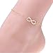 ISHOW Sexy Women Infinity Charm Gold Tone Chain Barefoot Anklet Bracelet Foot Chain Jewelry
