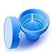 Menstrual Cup Sterilizer Cleaner, LUCKY CLOVER Collapsible Silicone Cup Foldable Sterilizing Cup for Menstrual Cups and Storing Your Diva Cup - Foldable for Travel(Blue)