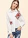 Milumia Women's White Embroidered Ruffle Sleeve Blouse Small White