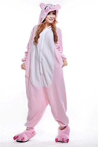 Children's Pajamas Animal Costume Kids Sleeping Wear Kigurumi Pajamas Cosplay (10-11Yrs(fits for height55.1"-59"), Pink pig)