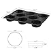 Baker Boutique 8541890740, Black Silicone Bun Hamburger Non-stick Perforated Bakery Mold, Round Mould, Baking Liners Mat Bread Form Pan (8 Loaves, 17.1