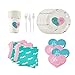 Gender Reveal Party Supplies Kit 228 Pieces Serves 24 Guests, Baby Gender Reveal Decorations, Baby Boy Or Girl Gender Reveal Banner, Plates and napkins, gender reveal cups