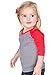 Kavio! Unisex Infants Sheer Jersey Contrast V Neck Raglan 3/4 Sleeve