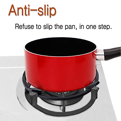 Wok Ring, Non Slip Black Cast Iron Stove Rack for Kitchen Wok Support