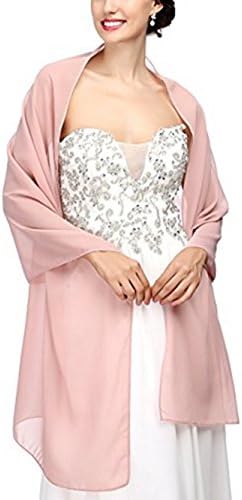 AngelaLove Chiffon Bridal Wedding Shawl Wrap Prom Evening Dress Stole Scarves