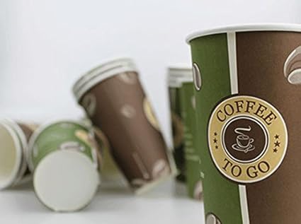 Kaffeebecher 50St. - 1000St. 0,4l Pappe 'Coffee to go' Kaffee Becher Pappe, Wunsch:500 Stück