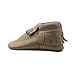 YIHAKIDS Baby Tassel Shoes Soft Leather Sole Infant Shoes Baby Moccasins Crib Shoes Khaki(Size 5,6-12 Months/4.9in)