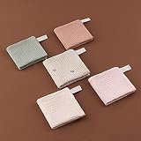 Aloonii 5 Pack Luxury Muslin Squares Small Baby Burp Cloths Peach view 4