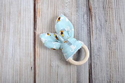 wooden bunny teether