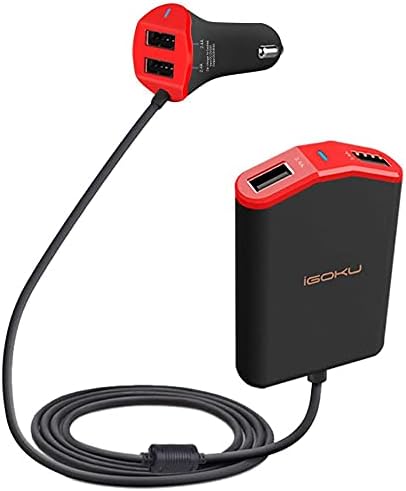 Amazon Usbカーチャージャー Igoku シガーソケット Usb車載充電器 前後座席対応 4usbポート 電流自動識別 最大9 6a 5v 急速充電 12v 24v車対応 Ledインジケーター付き Android Ios対応 スマート識別 18ヶ月保証期限 シガーソケット充電器 車 バイク