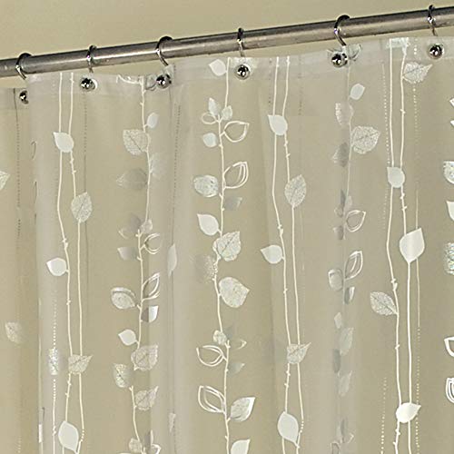 EXCELL Ivy Shower Curtain, Silver