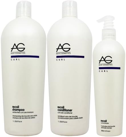 AG Hair Recoil Shampoo &amp; Conditioner 33.8oz &amp; Recoil Curl Activator 12oz "Set"