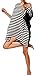 DQdq Sexy Women's Oversized Striped Beach Bikini Swimwear Cover-up