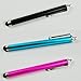 Generic Stylus Universal Touch Screen Pen for iPad 2, iPod, iPhone 4/4s/3GS/5/5s/6, Pack of 3 - Non-Retail Packaging - Multi